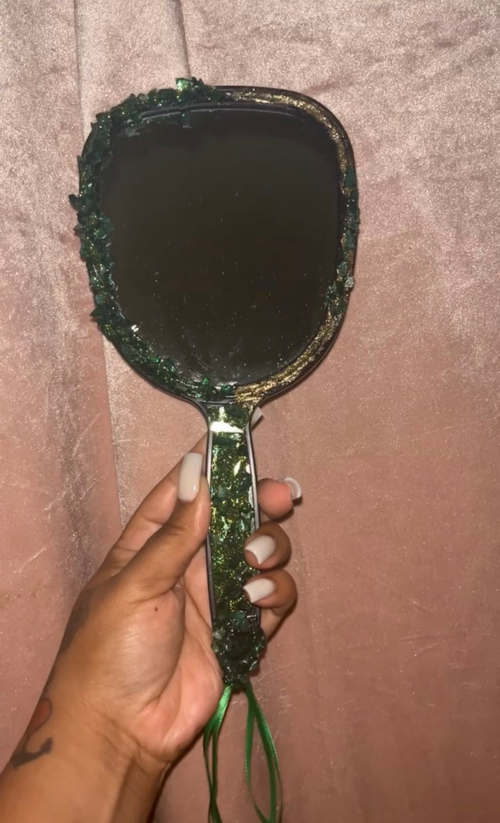 Custom Luxe Mirror- Emerald Goldie
